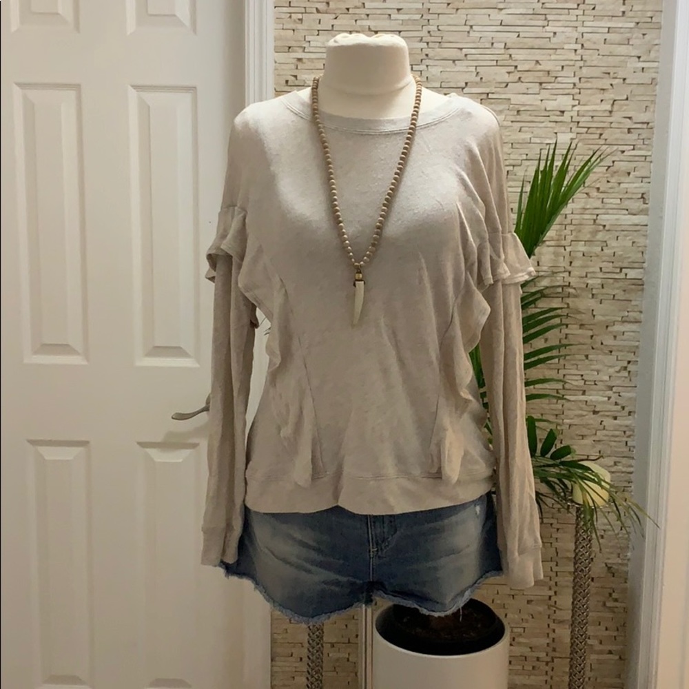 Ruffled femme sweater by Cloth and Stone